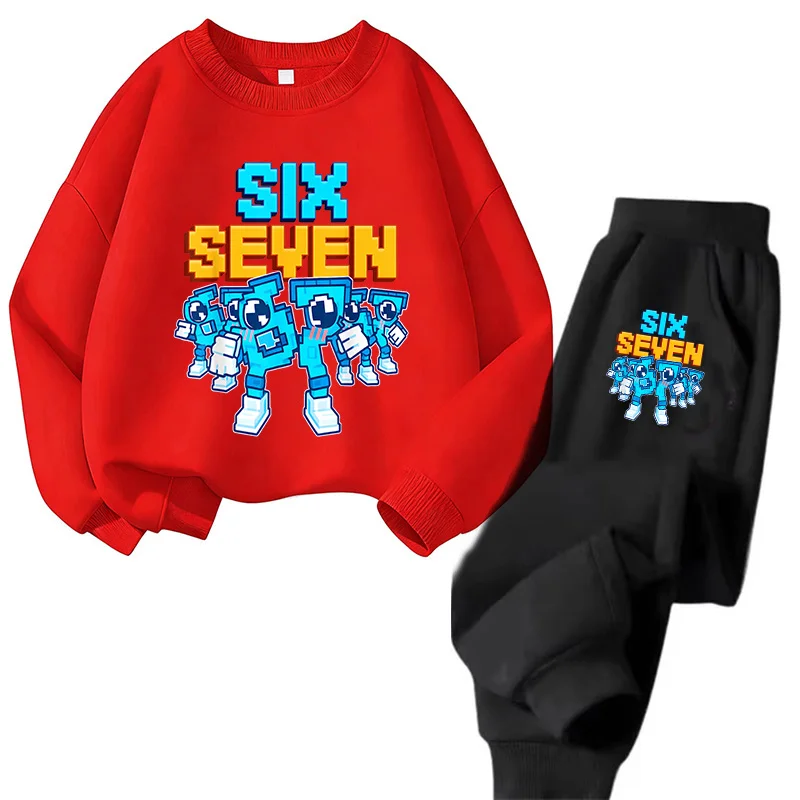 ملابس هوديز للأطفال بتصميم إيطالي 'Brainrot'، بدلة 'Steal A BrainRot'، سترات للأولاد والبنات، طقم سويت شيرت برقبة دائرية للأطفال 67 سكس سيفن