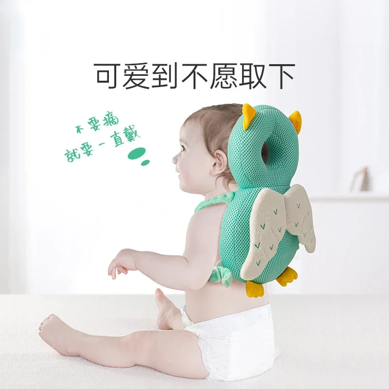 Newborn Headrest Security Pillows Backpack Toddler Baby Head Fall Protection Pad Cushion Cartoon Soft Security Pillows Backpack 2