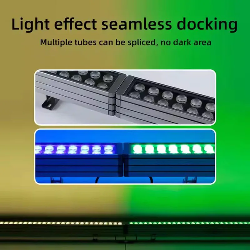 Outdoor LED Wall Washer IP65 Waterproof 18W 36W 72W RGB LED Linear Washer Light for Architectural Building Facade Lighting