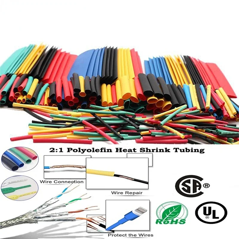 Heat-shrink Tubing Thermoresistant Tube Heat Shrink Wrapping Kit Insulation for cables Tubing Wire Set 60-560PCS