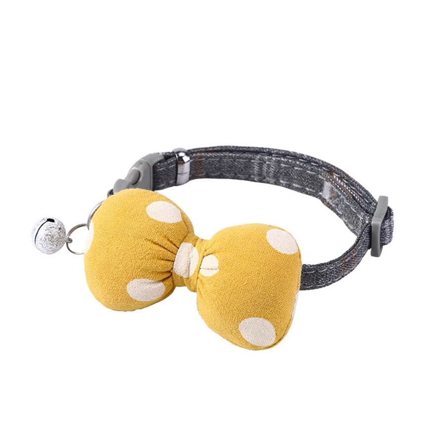 1PC Cat Neckband Handmade Cute Cat Neckband Wave Dot Dog Bow