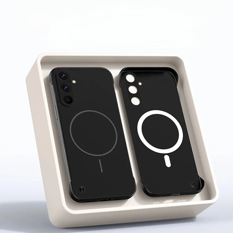 Ultra-Thin Bezel-less Matte Magnetic Phone Case with Magsafe Compatibility