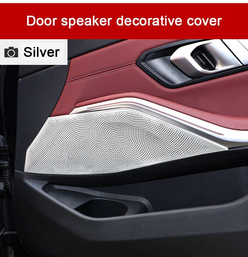 For BMW 3 Series G20 G21 G81 2020 2021 2022 2023,Front Rear Door A-pillar Horn Covers, Inner Handle Speaker Instrument Audio Lid