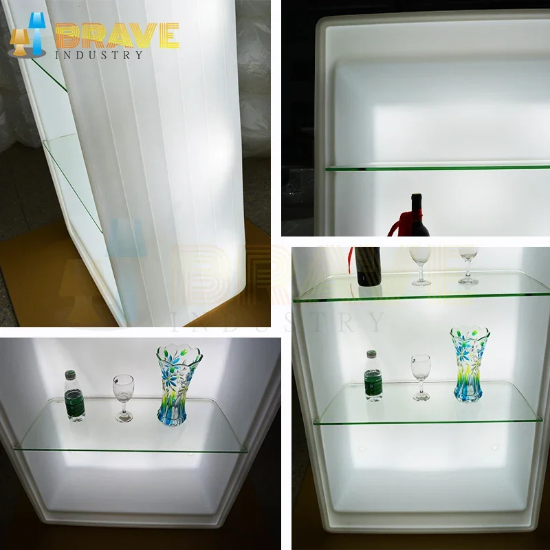 Lighting fantastic LED wine cabinet for bar sale living room furniture with glass