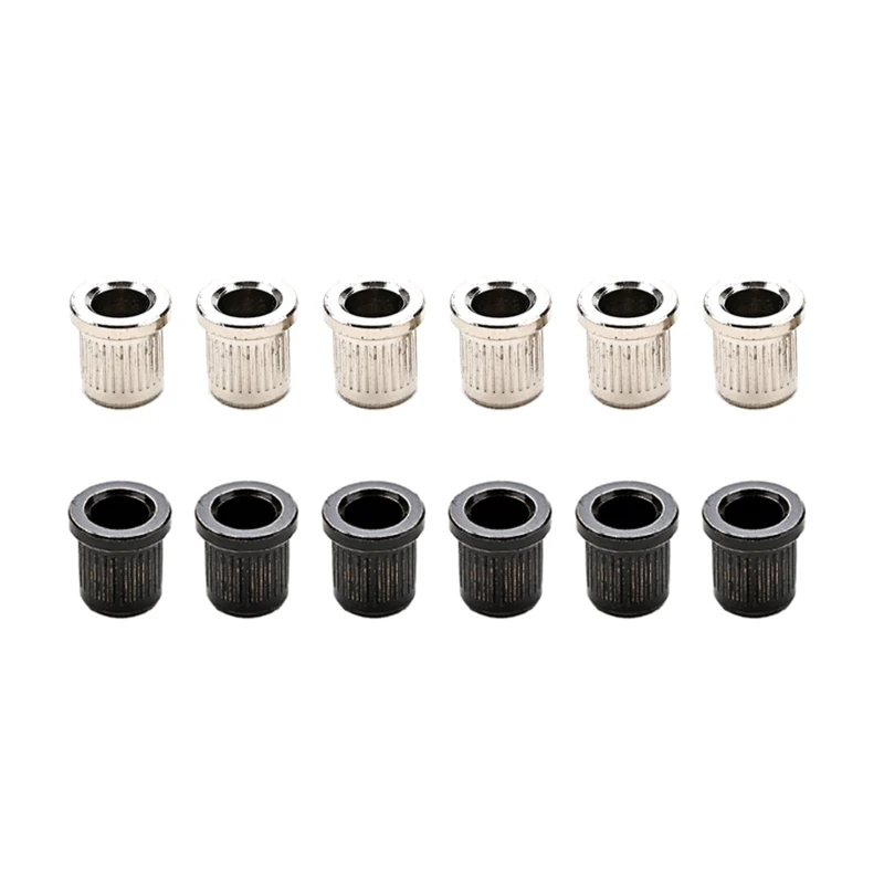 

6 Pcs Guitar String Mounting Buckle Through Body Ferrules Bushings Durable R66E