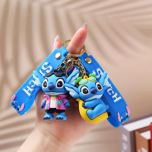 Disney Stitch Keychain Kawaii Cartoon Anime Lilo & Stitch Couple Keyring  Car Keychain Keyholder Bag Charm Pendant Accessories - AliExpress