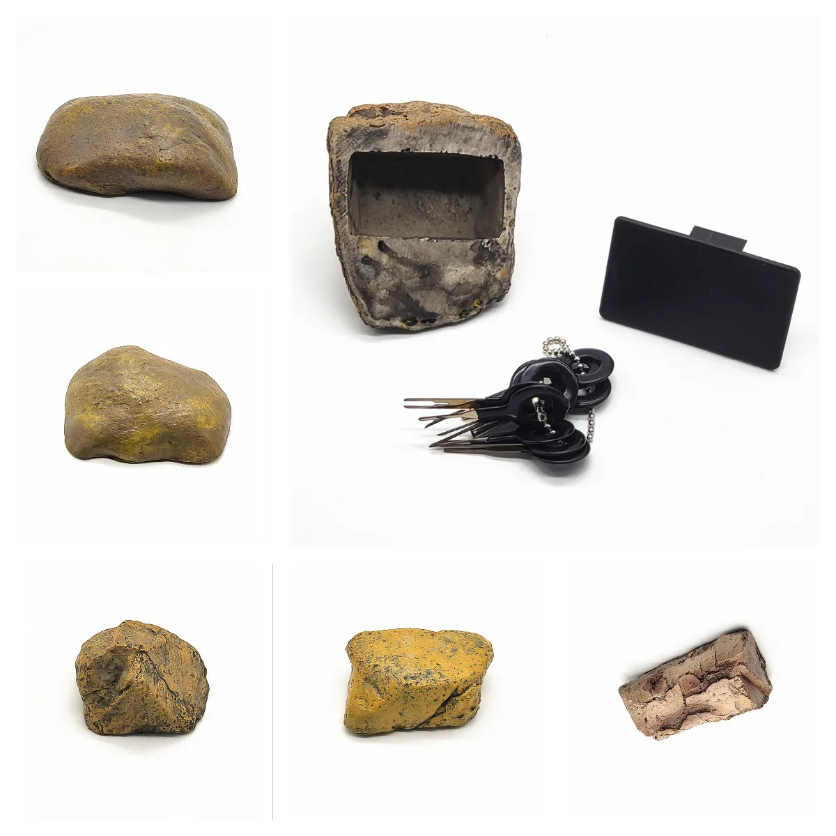 Creative Resin Craft High Simulation Stone Keys' Box Outdoor Garden Key Hidden Safety Storage Box Garden Decoration 2