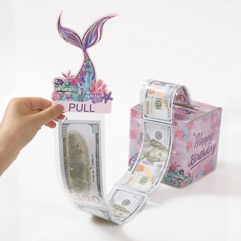 Birthday Money Gift Boxes with Pull-Out Happy Birthday Card, Fun Cash Surprise Packagin... - SKU MGB01127 - UGI Packaging