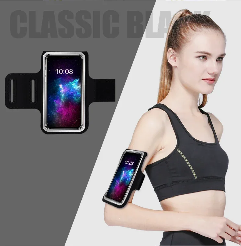 HAISSKY Double Buckle Running Sports Armband For iPhone 16 15 14 13 12 Pro Max 16 Plus Touch Screen Outdoor Fitness Arm Band Bag