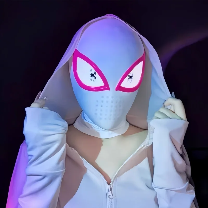 

Mascara Spiderman Headgear Mask Cosplay Moving Eyes Electronic Mask Spider Man 1:1 Remote Control Elastic Adults Gift Toy