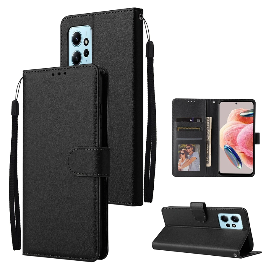 Leather Wallet Case with Card Slot & Magnetic Stand Feature