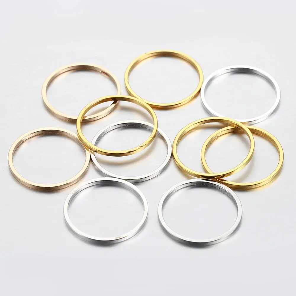 

20pcs Copper Round Earrings 22-40mm Hoop Earring Making Loop Wires Connectors Closed Circle Rings Pendant for DIY Jewelry Making