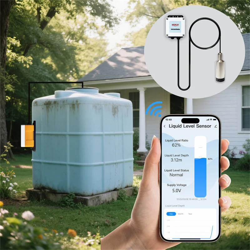 Tuya Smart WiFi/Zigbee Submersible Water Level Gauge - Smartlife Tank Sensor wit