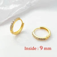2PCS Stainless Steel Minimal Crystal Zirconia Hoop Earrings Gold Silver Color Small Huggie Cartilage Earring Piercing Jewelry - Image 5