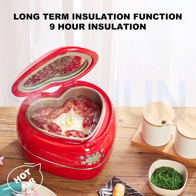 Heart Shaped Rice Cooker Home Multifunctional Rice Cooker Can Be Used For Desserts Soupand Can Be Reserved For Reservation 1.8L 3