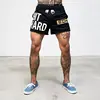Summer Quick-drying Sports Shorts Men's Mesh Stretch Fitness Running Training Beach Pants HIT HARD Print GYM Basketball Short 2