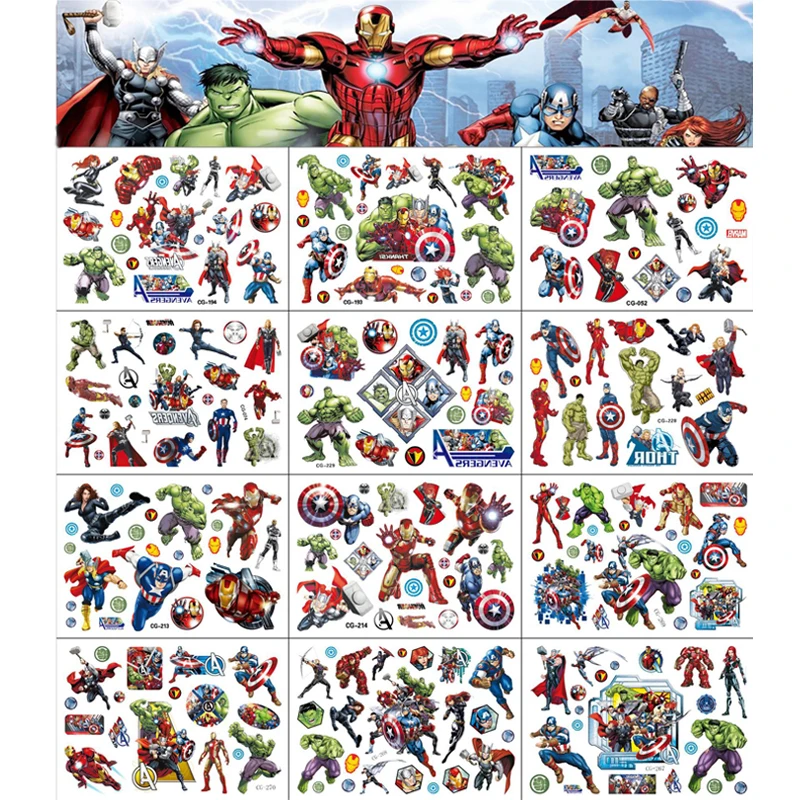 Marvel-Iron-Man-Hulk-Tattoo-Stickers-Temporary-Tattoos-for-Kids ...