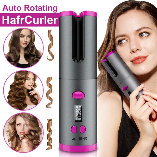 Onduleur électrique automatique pour cheveux, fer à friser en spirale,  appareil de coiffure professionnel rotatif - AliExpress