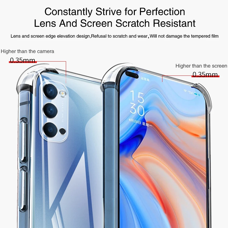 Enhanced Transparent Shockproof Silicone Phone Case