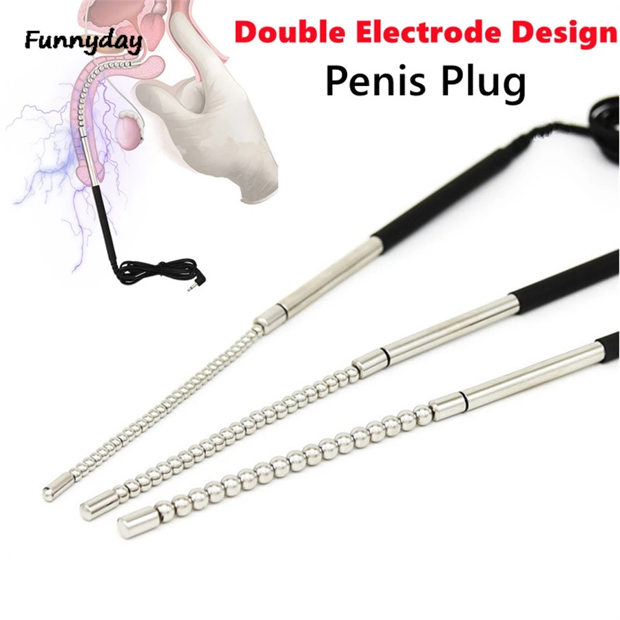 Electro Shock Urethral Catheter Penis Plug Expander Urethral Sounding Dilator Horse Eye Electro Stimulation Sex Toys For Men