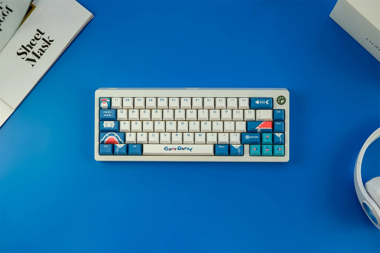 PBT Keycaps 130 Keys GMK Gawr Gura Cherry Profile Keycap Dye