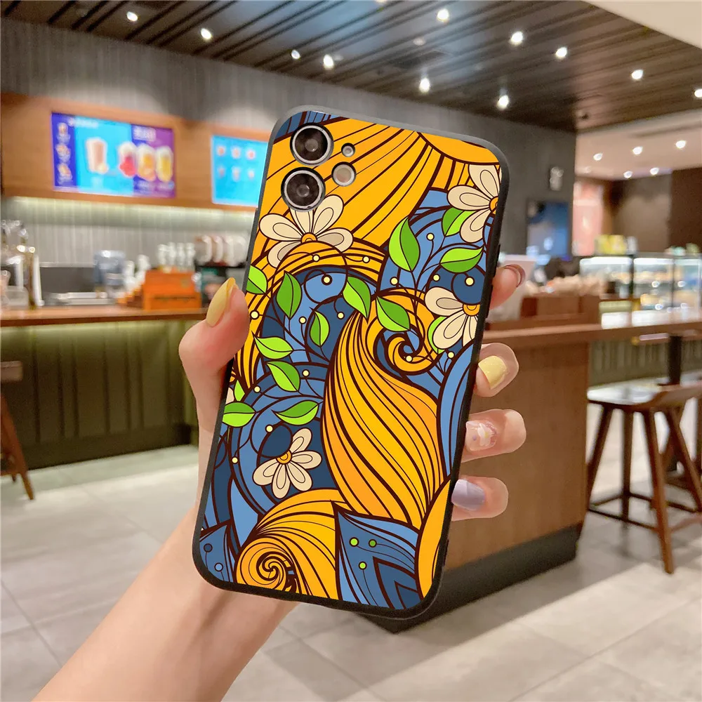 Painted Case For Samsung Galaxy A50 A70 A10 A30 A20 A40 A60 A50S A30S Painting Flower Leaves Pattern Silicone Protect Back Cover