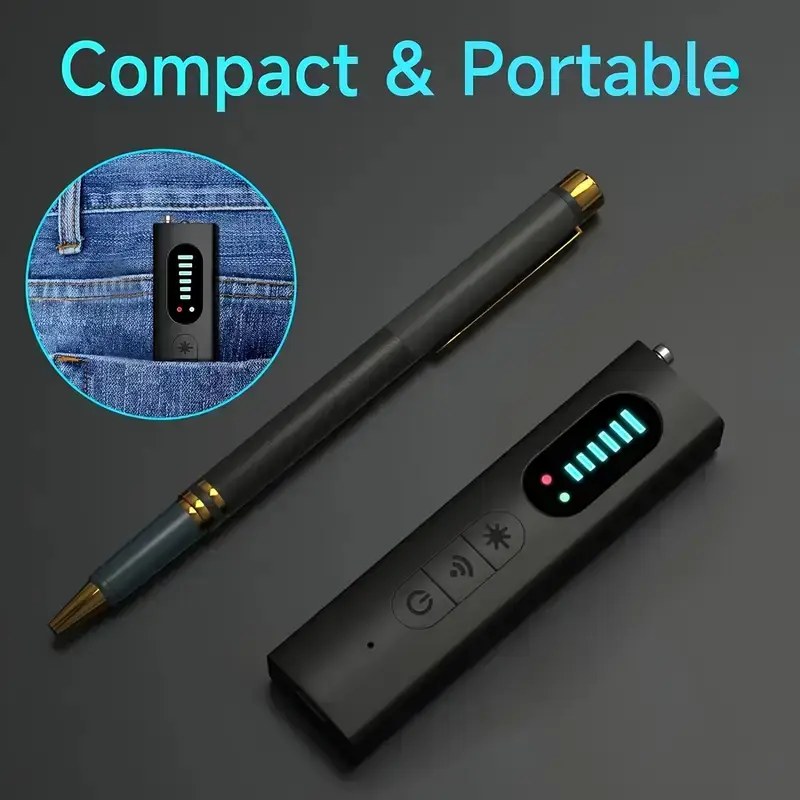 Hidden Camera Detector Anti-Spy Car GPS Tracker Listening Device Bug RF Wireless All Signal Scanner Gadget Security Protection - Image 4