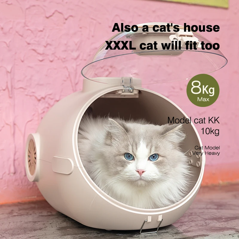 Cat Backpack Carrier, Portable Pet Bag, Breathable 24L Space Capsule Pet , Suitable for Cats and Dogs Hiking Travel Outdoor
