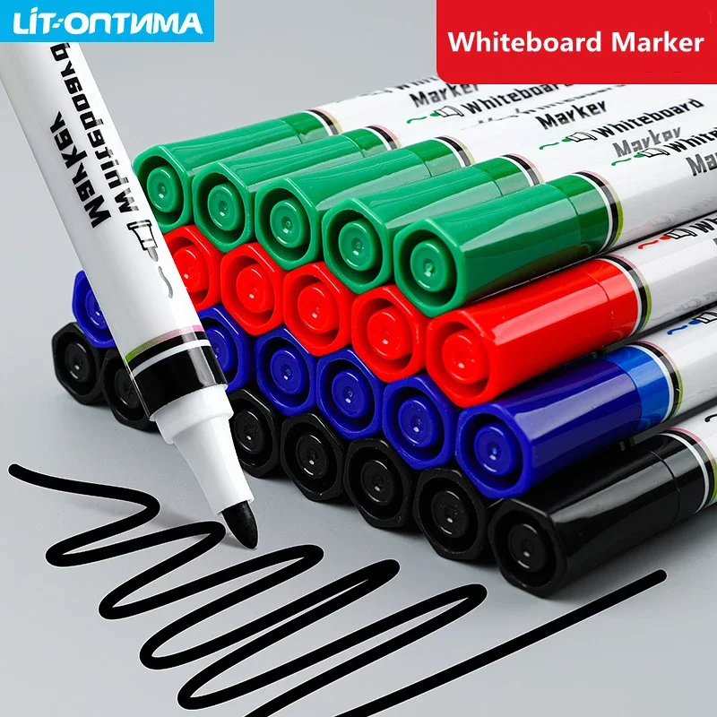 4Pcs/Set Erasable Magnetic Whiteboard Marker Pen Blackboard Marker Chalk Glass Ceramics Office School Art Marker Stationery 3