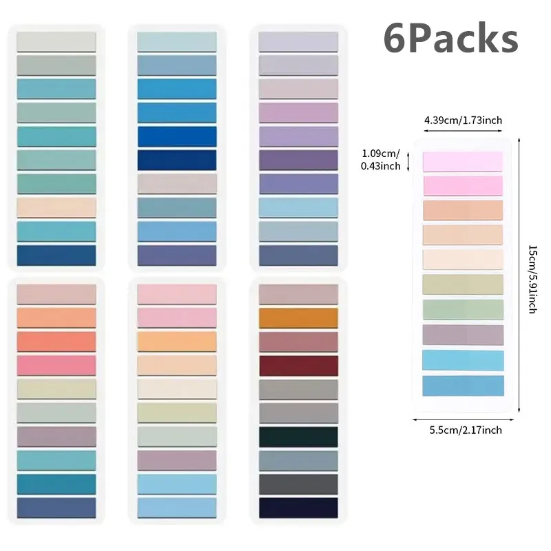 KindFuny Set Transparent Sticky Note Self-Adhesive BookMarker Annoation Reading Book Clear Tab Kawaii Cute Stationery