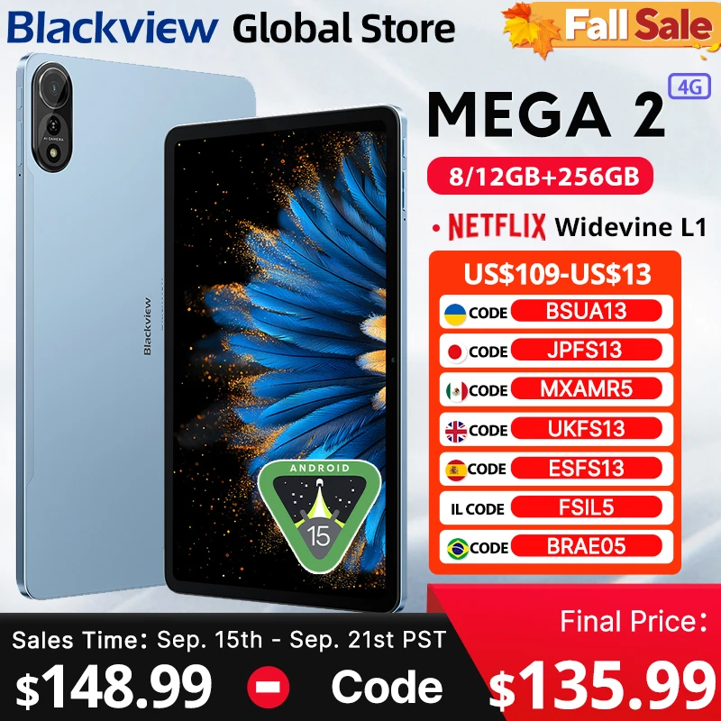 Blackview MEGA 2 タブレット 12 インチ 2K ディスプレイ