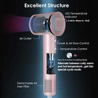 ABIR Hair Dryer ,High Speed,Smart Temperature Control,Magnetic Nozzle,Low Noise,Professional Hair Care Quick Dry Negative Ions 2