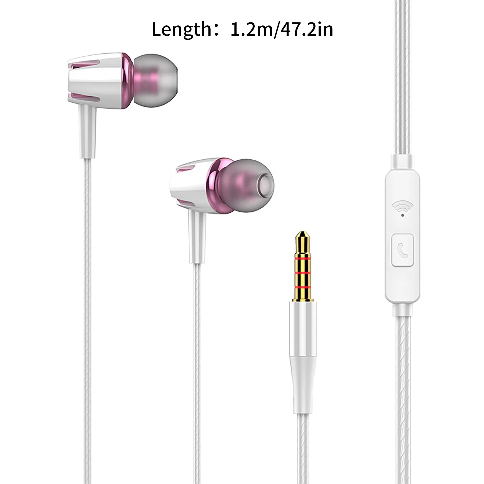 3.5mm Wired Headphones With Microphone For Laptop Earphones In Ear Headphones With Microphone Wired Earbuds For Phones Samsung