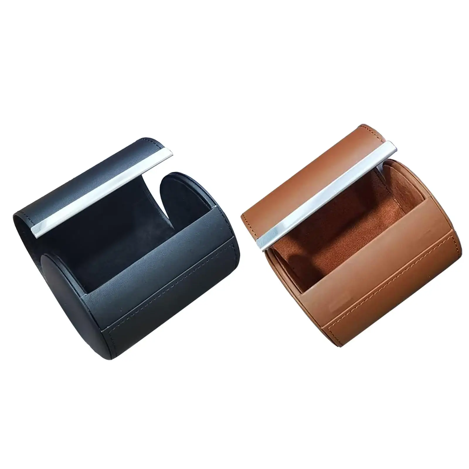 Travel Tie Case PU Leather Necktie Travel Case Tie Box for Men Antiwrinkle Neck Box Portable Sturdy Organizer neck tie