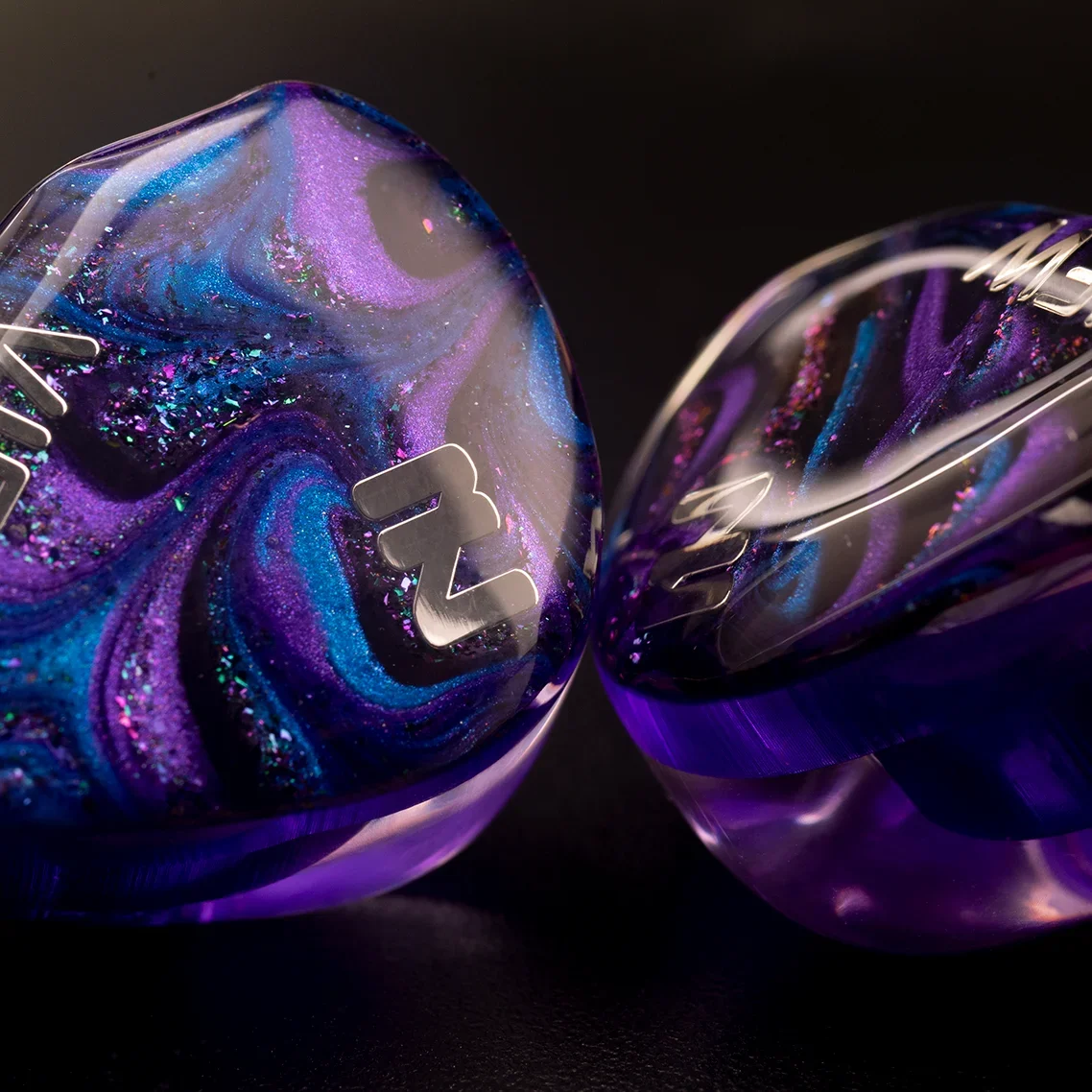 INTUAURA Purple Wideband Dynamic Driver Unit IEMs HiFi Earphone Wired Earbuds Higher-Quality Cables for Audiophiles 3