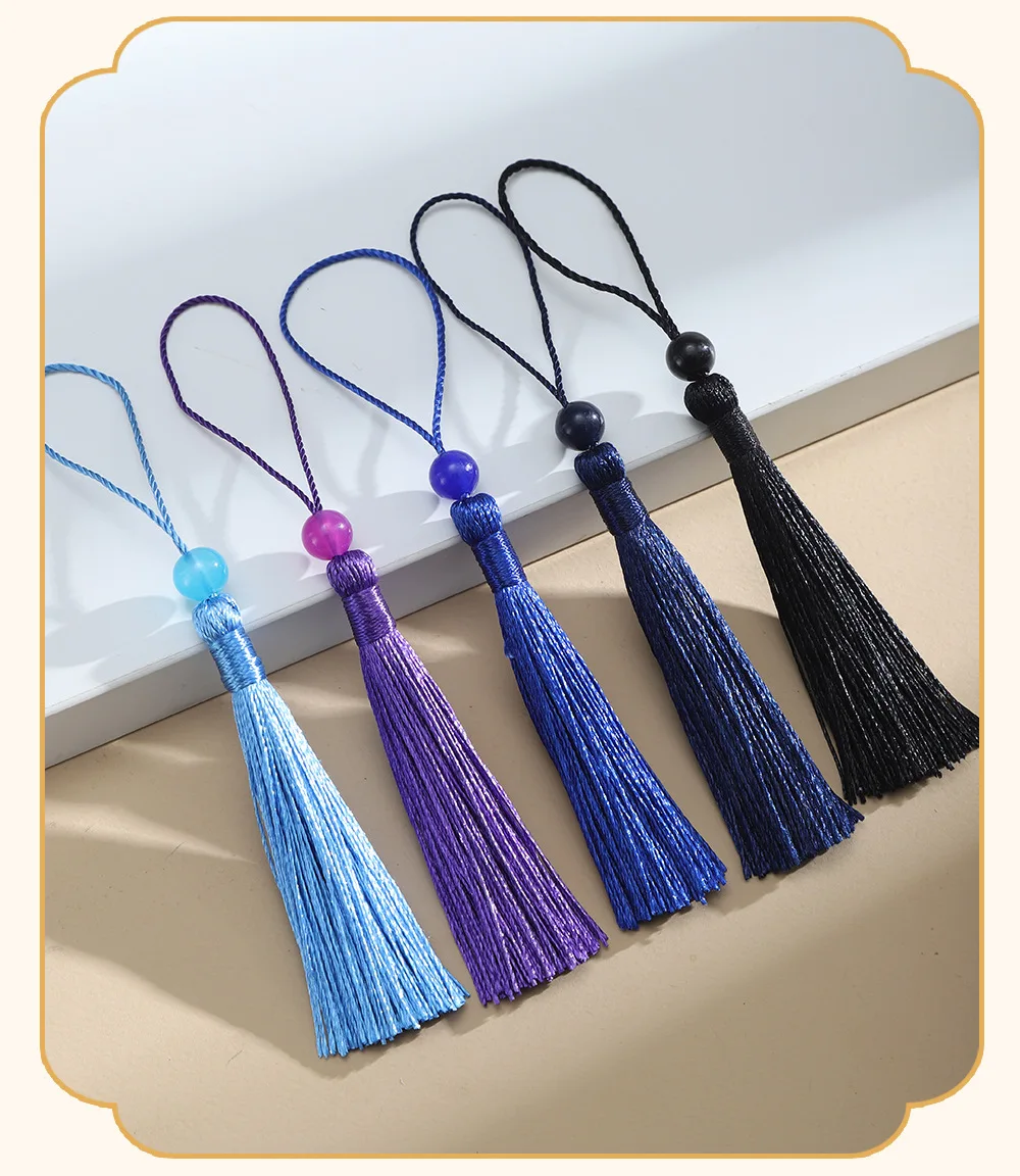 50PCS 7cm 비즈 펜던트 의류 신발 핸드백 장식을위한 작은 프린지 참 DIY 귀걸이 목걸이 쥬얼리 만들기 용품