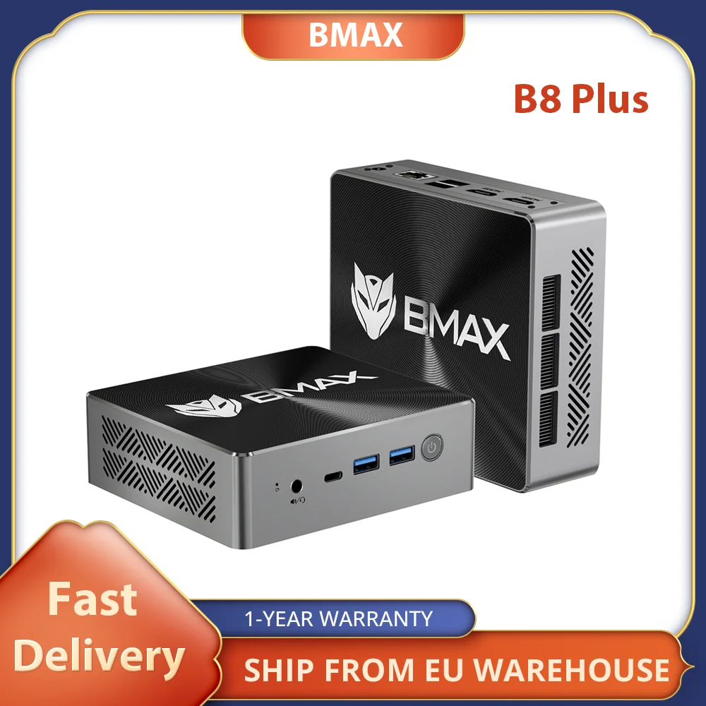 ミニPC BMAX B8 Plus i5 12600H/24GB/512GB BMAX B8 Plus Mini PC, Intel Core i5-12600H 12 rdzeni Max 4.5