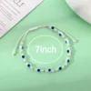 12 pièces nouveau mauvais œil carré Bracelet en cristal bracelets de prière faits à la main bracelets de cheville réglables poignet bijoux cadeau pour ami