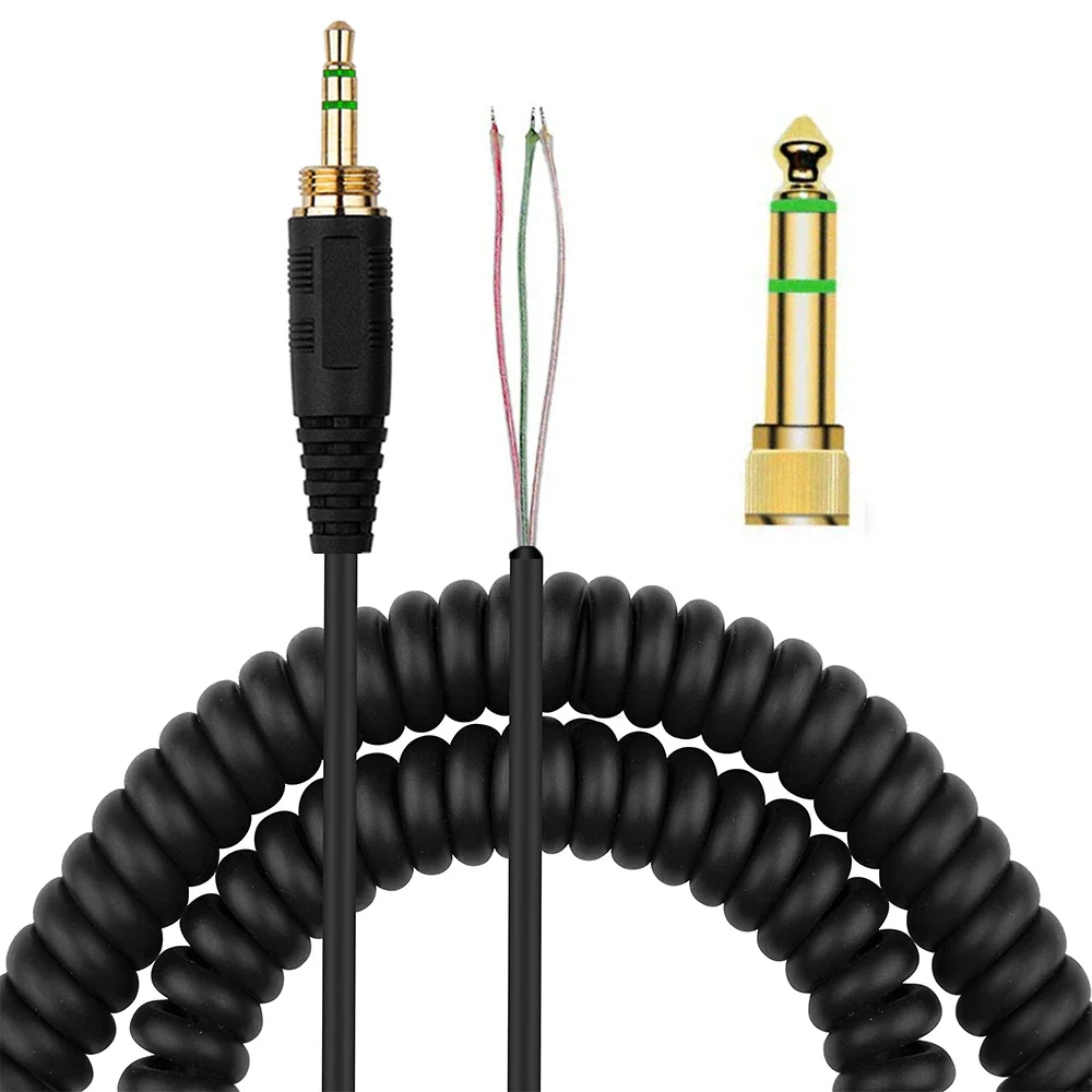 

6.35mm Replacement Spring Coiled Cable Repair Cord for Beyerdynamic T 70 90 DT 240 440 660 770 860 880 990 1350 Pro Headphones