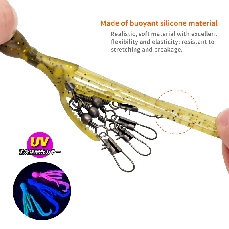  slider image of 2pcs Silicone Octopus Bait
