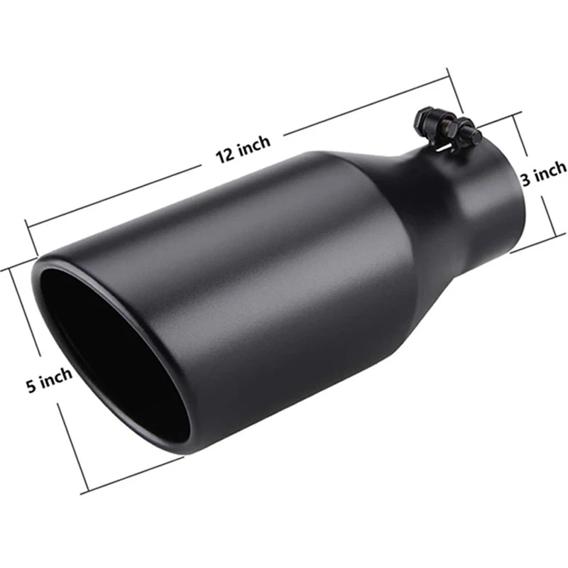 

Manufacturer directly supplied rolling sleeve 76.2-127mm automobile tail throat muffler stainless steel exhaust pipe refit