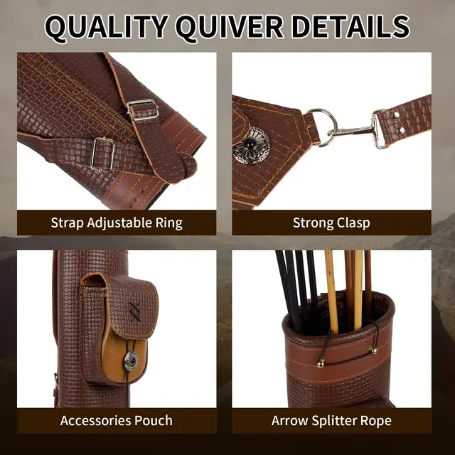 Carquois Traditionnel En Cuir Pour Archers | Style Authentique