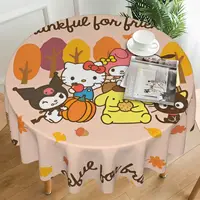 Sanrio Characters Tablecloth Outdoor Round Table Cover Funny Custom DIY Table Cloth For Living Room Dining 1