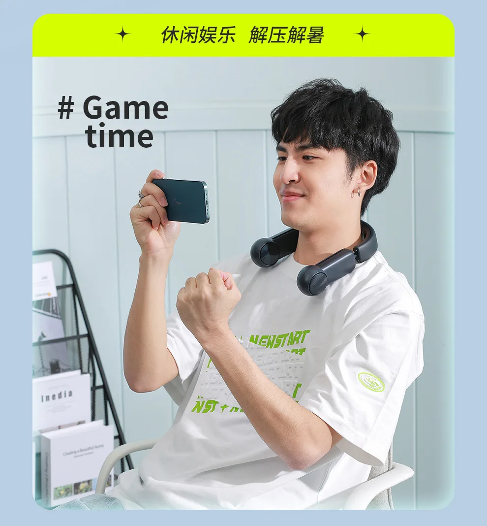 Xiaomi Folding Hanging Neck Fan Cooling Air Conditioning Fan description image 18