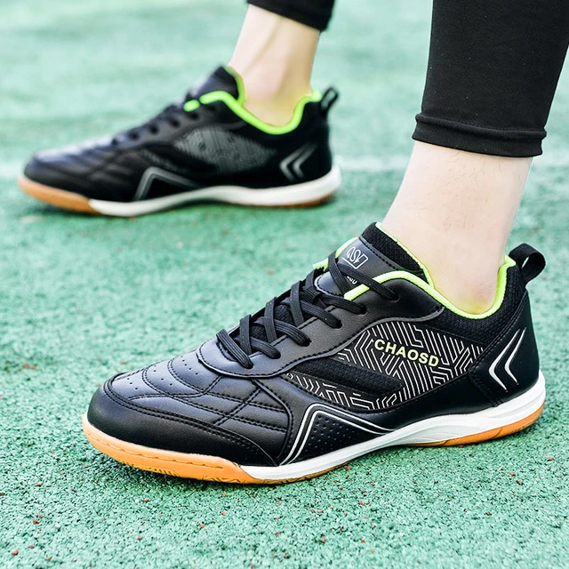Zapatos fútbol de Futsal para hombre, de cuero de acción, con suela de tendón de vaca para interior profesional, estilo envío rápido - AliExpress Mobile