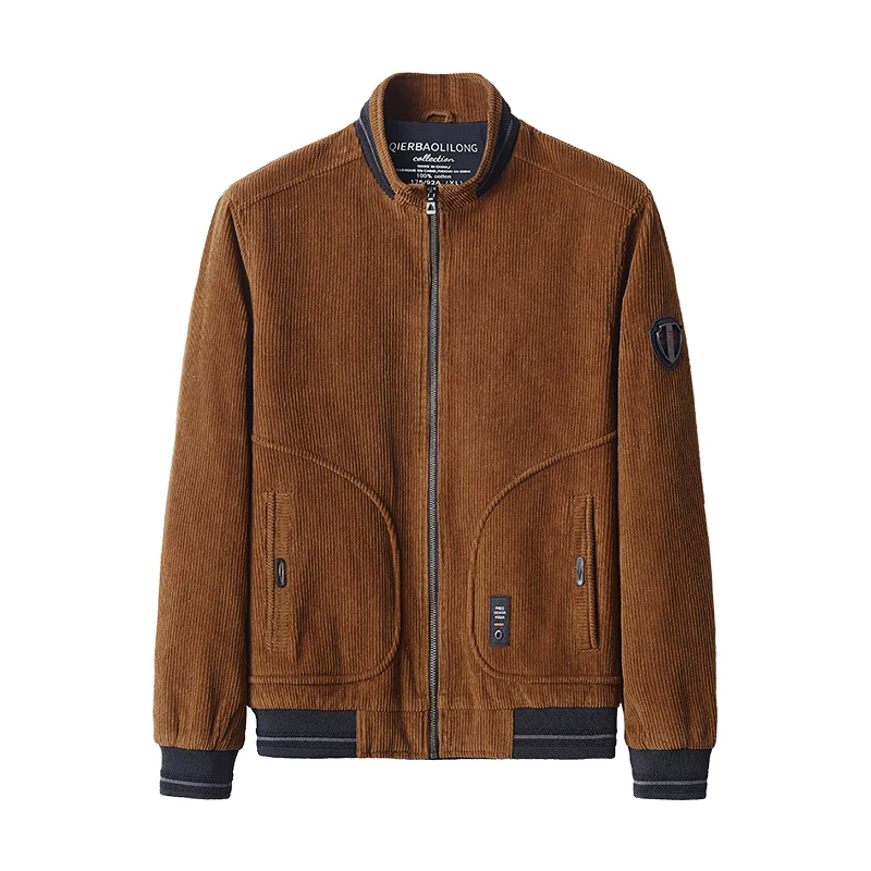 

Spring and Autumn Classic Men's Lightweight Jacket Lightweight Cotton Truck Driver Coat Retro Stripe Men's Golf Jacket