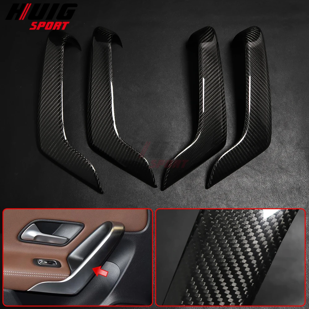 

Carbon For Mercedes Benz A CLA Class W177 V177 C118 W118 A35/45 CLA35 CLA45 2020 Car Interior Door Handle Cover ArmRest Trim