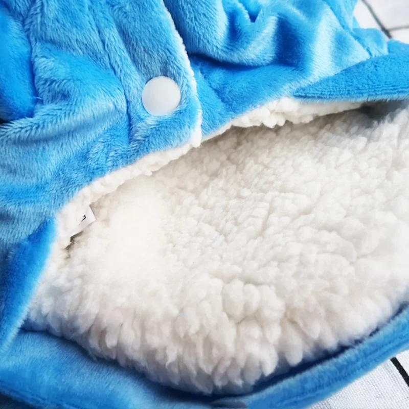 Autumn Winter Cartoon Pet Clothing Stitch Same Style Cat And Dog Clothing Two Leg Pet Transformation Warm Cotton Clothe