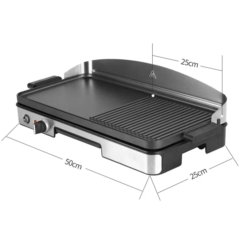Griddle electric griddle teppanyaki commercial household grilled steak machine desktop griddle Korean frying pan electric griddle