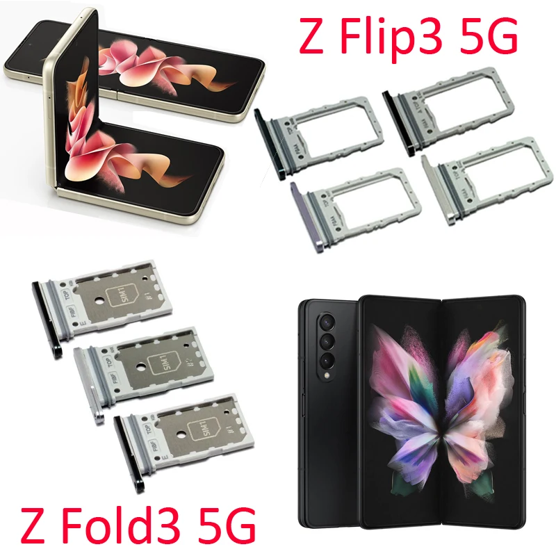 Phone Sim Card Tray Slot For Samsung Galaxy Z Flip 5G Phone New
